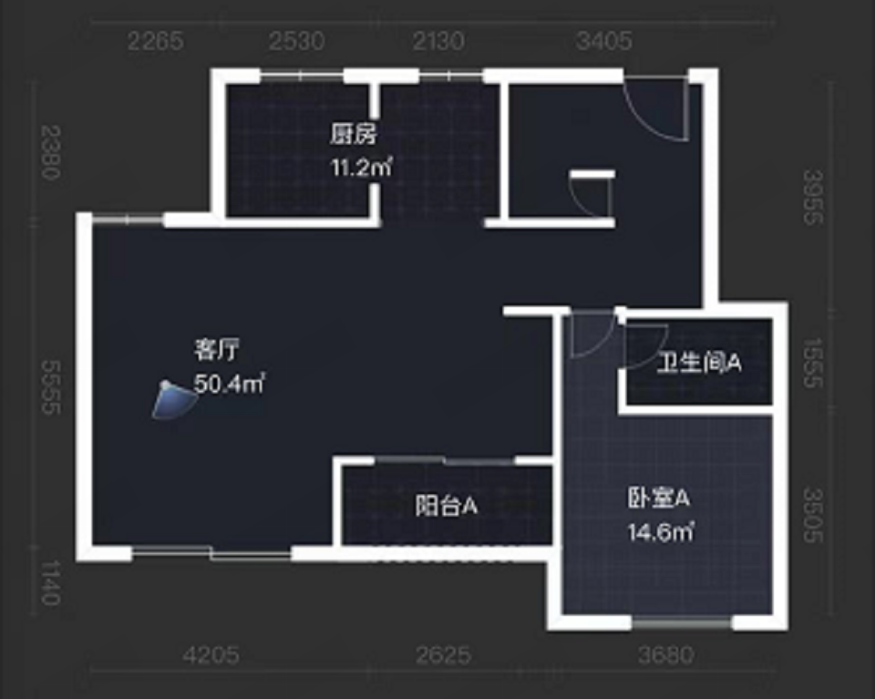 景瑞望府 5室2厅1卫 195.00m&sup2;