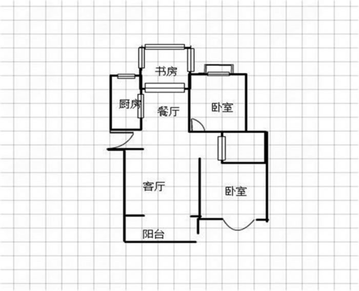 中南世纪城北区 2室2厅1卫 124m&sup2;