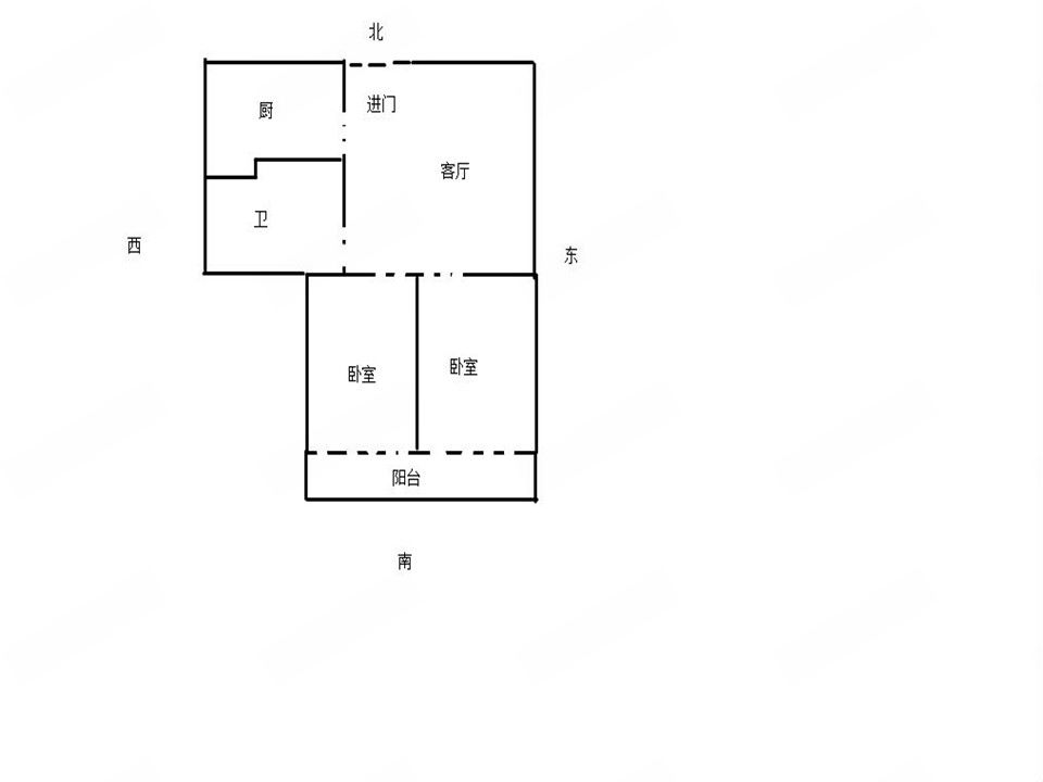 锦安花园一期 2室1厅1卫 86m²