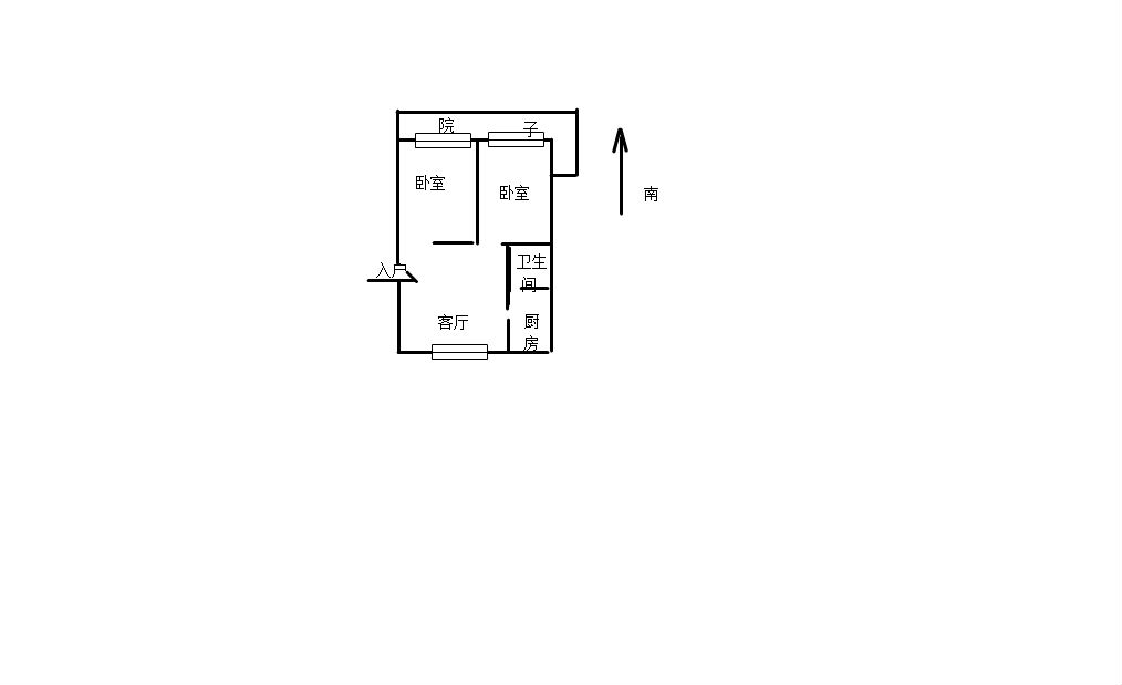 法官公寓 2室1厅1卫 73m&sup2;