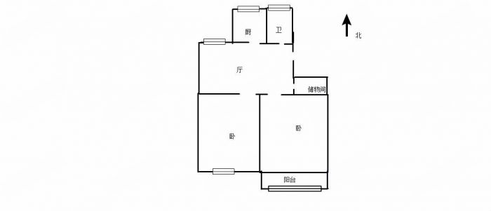 南川园 2室1厅1卫 66.6m&sup2;