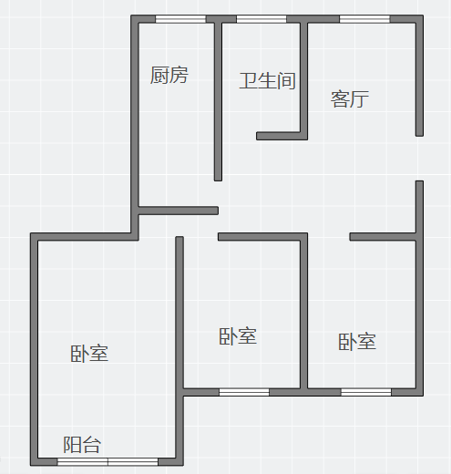 城南小苑 3室1厅1卫 113m&sup2;