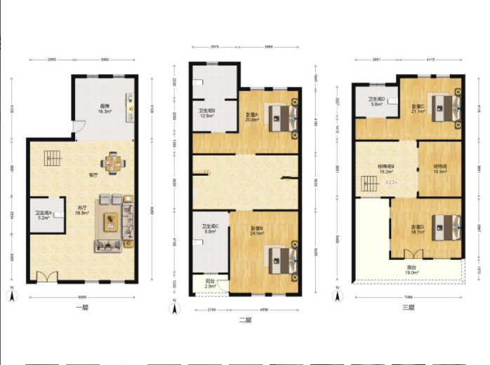 顺发御园 4室2厅3卫 248m&sup2;
