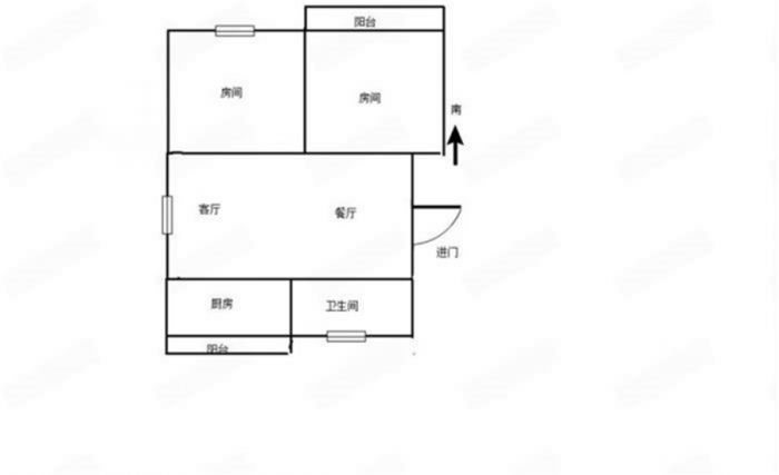 和盛林荫水岸南区 3室2厅1卫 74.00m&sup2;