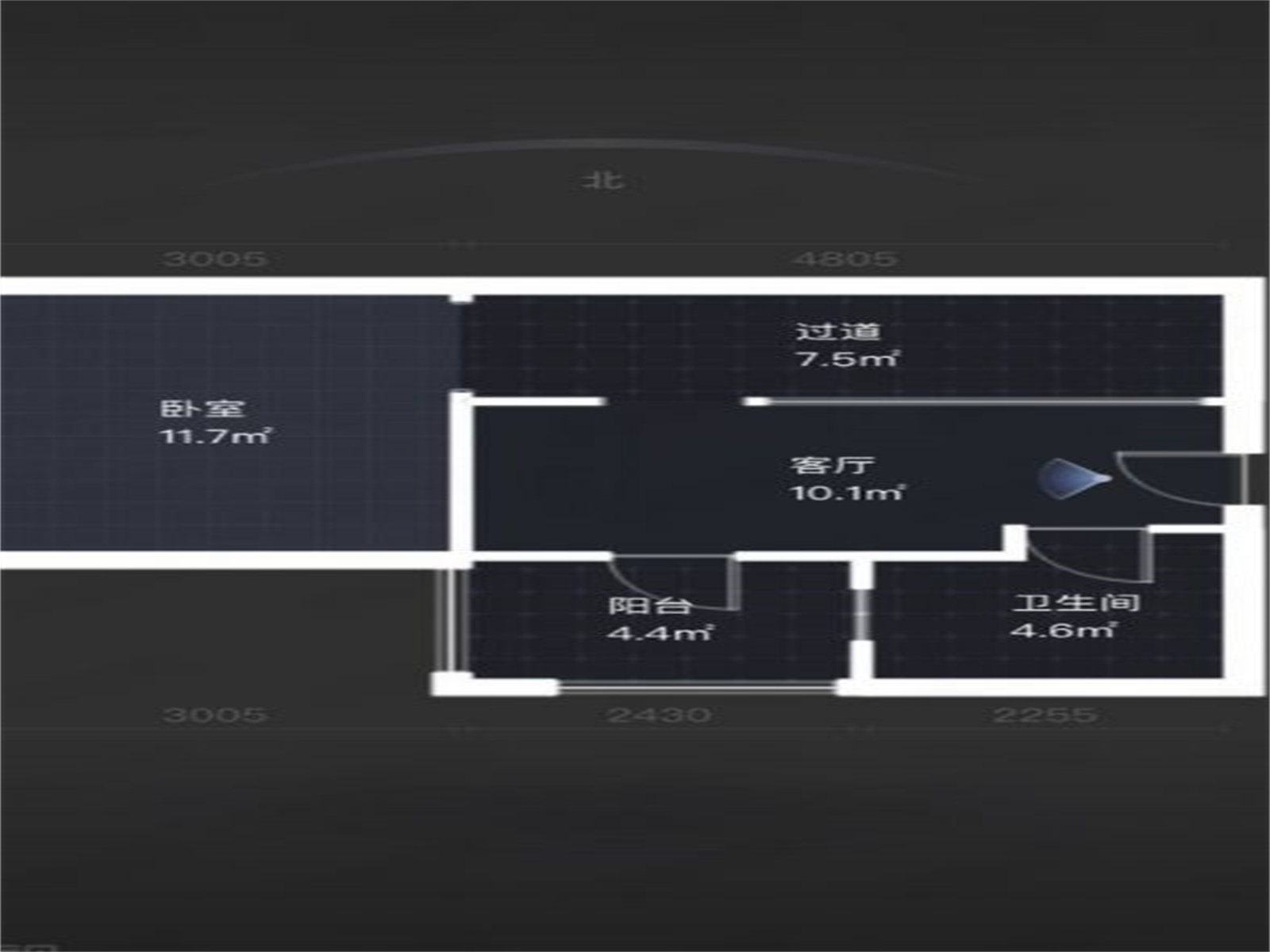 濠南君邑 1室1厅1卫 58.22m&sup2;