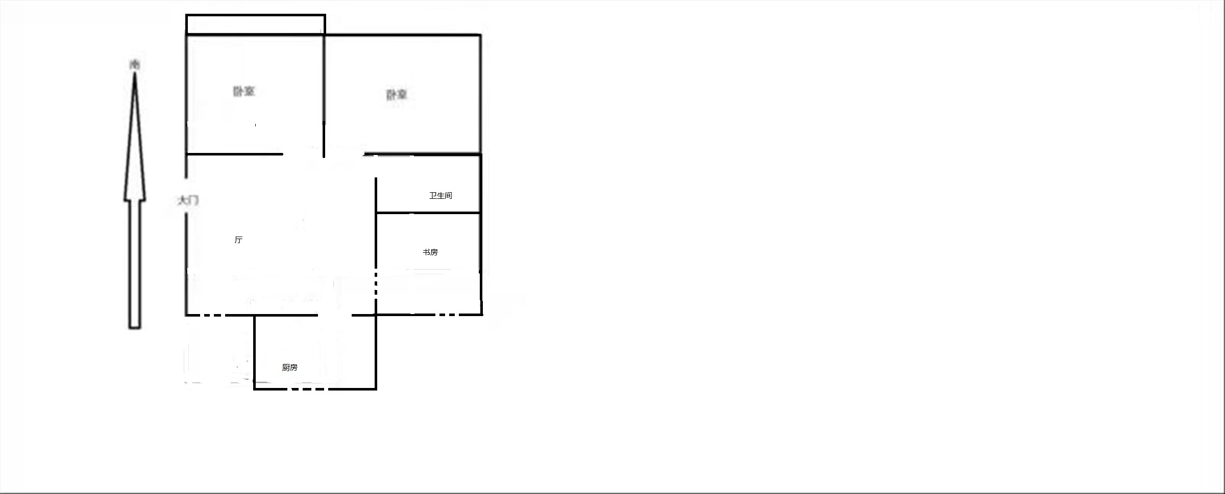 新桃园 3室1厅1卫 70.00m&sup2;