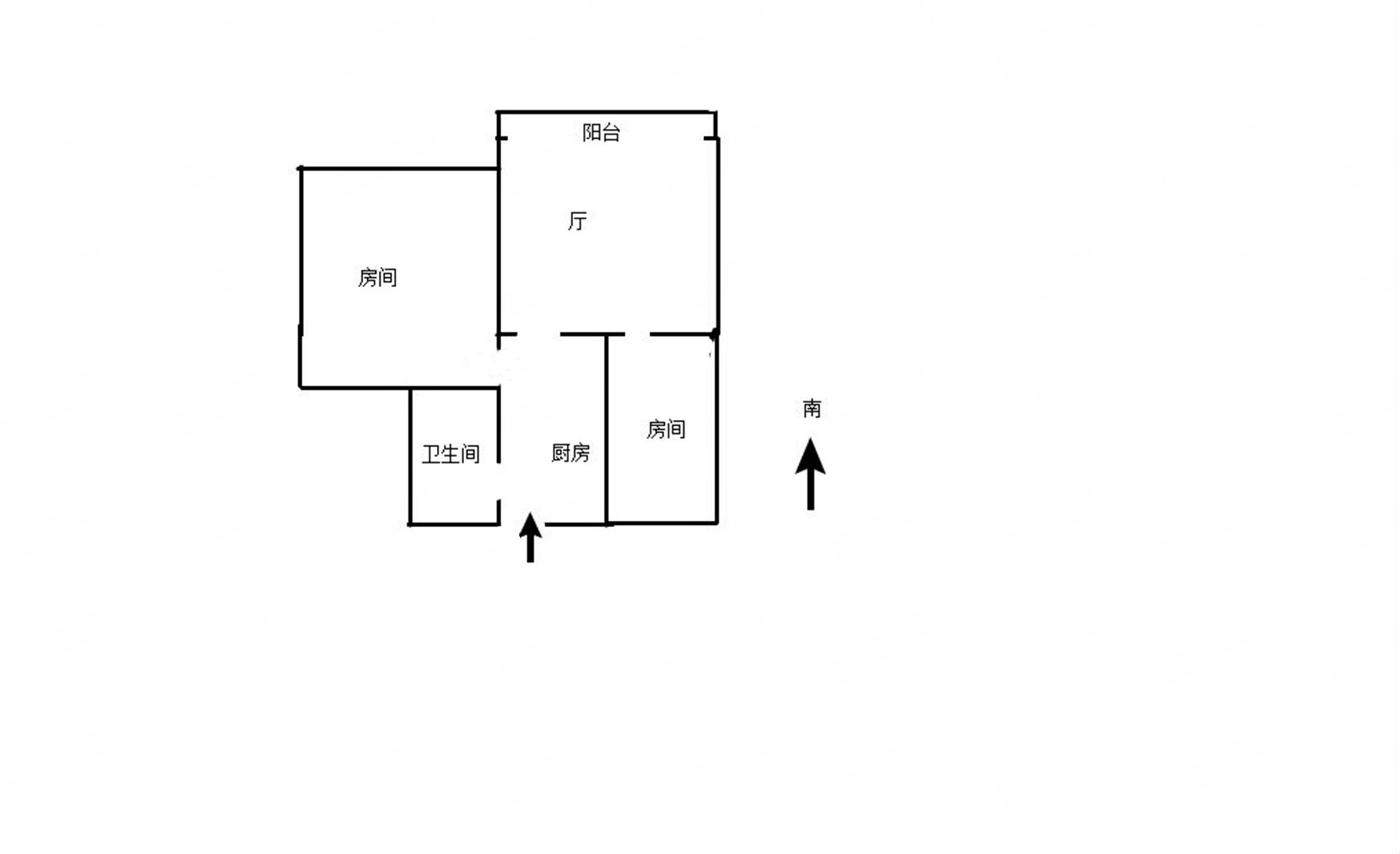 易家桥新村 2室1厅1卫 59.8m&sup2;