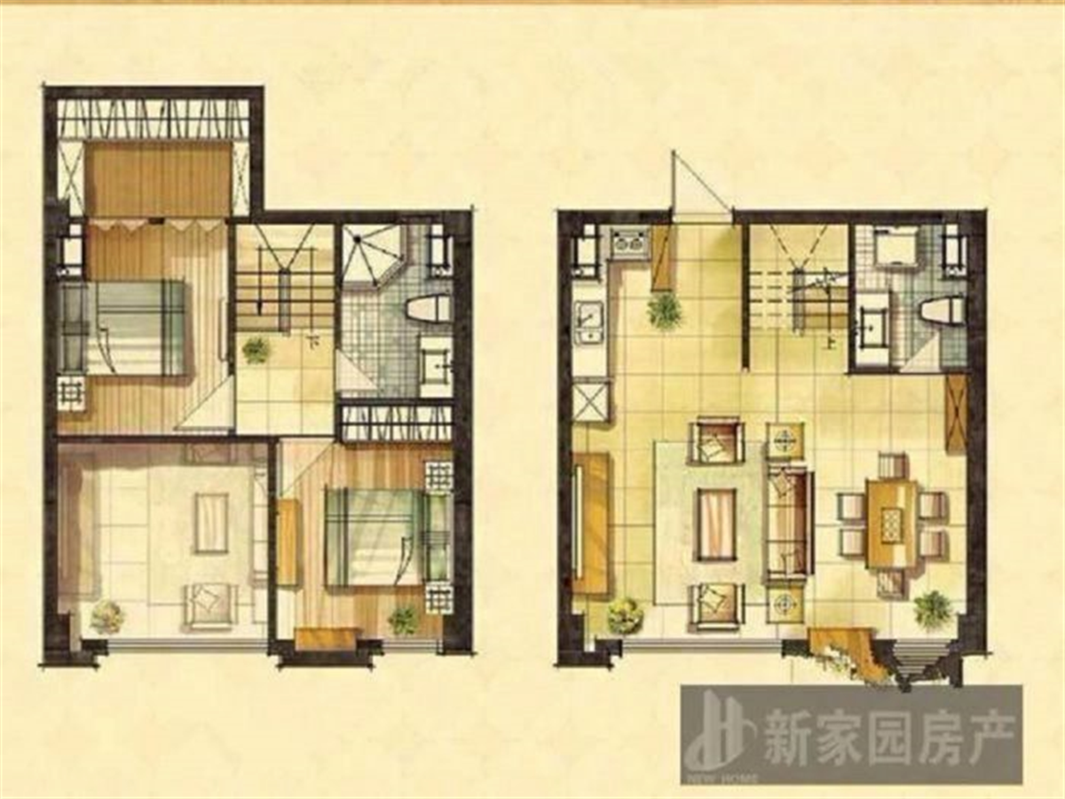 绿洲国际商务公馆C 1室1厅1卫 65m&sup2;