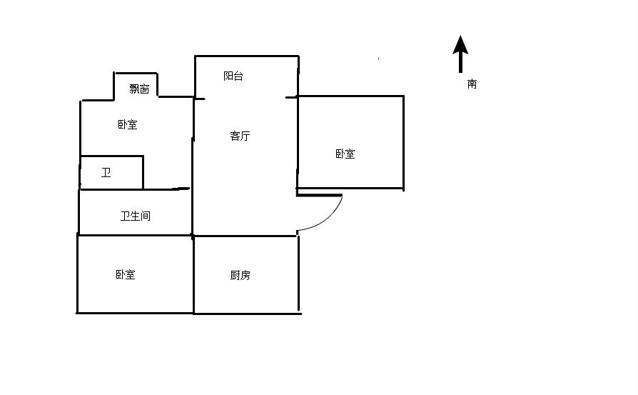 春晖花园 3室2厅1卫 124m&sup2;