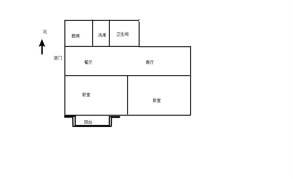 南川园东区 2室2厅1卫 82.47m&sup2;