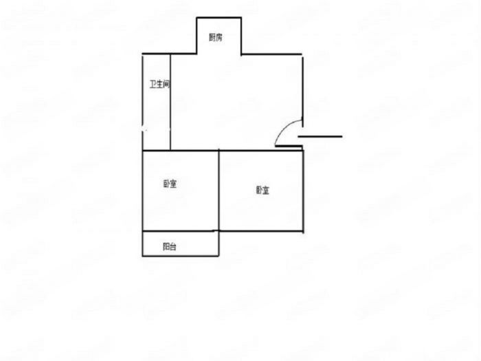 白家园 2室1厅1卫 70m&sup2;
