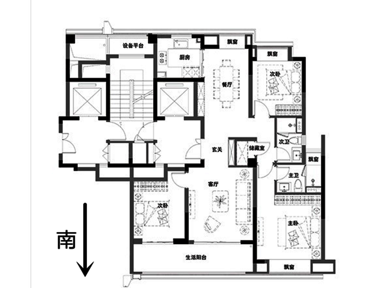 绿城&middot;晓风印月 3室2厅2卫 129.70m&sup2;