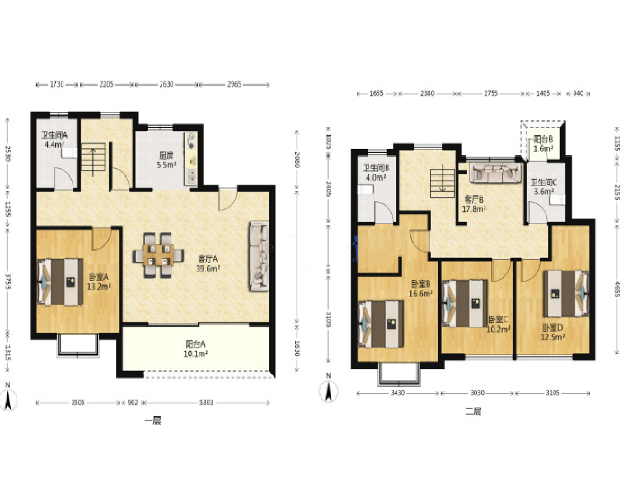 春风南岸西园 4室3厅3卫 167m&sup2;