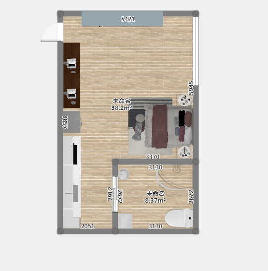 中江电商港 1室1厅1卫 40m&sup2;