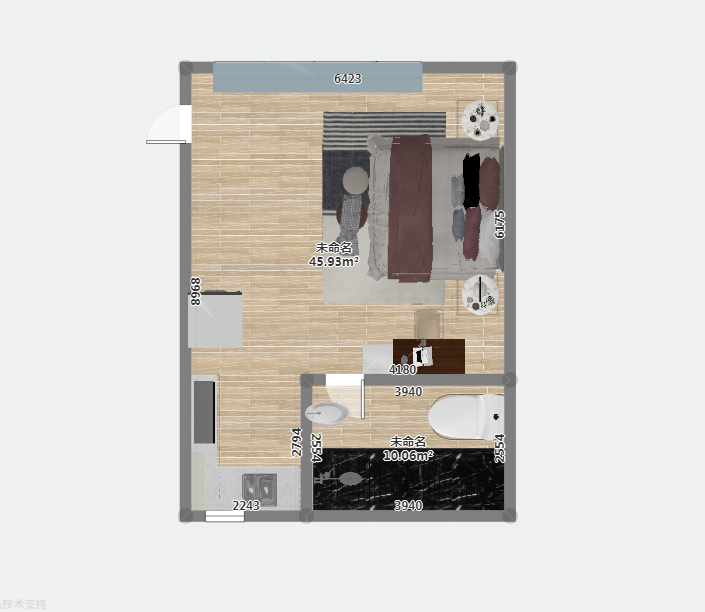 中江电商港 1室1厅1卫 39m&sup2;
