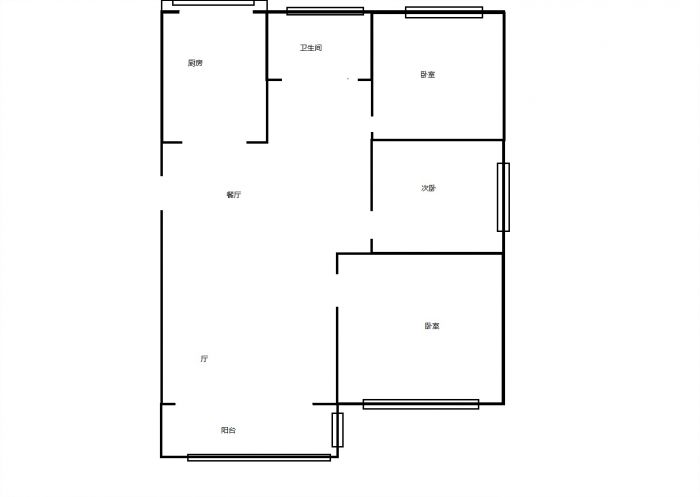 景河苑 3室1厅1卫 117m&sup2;