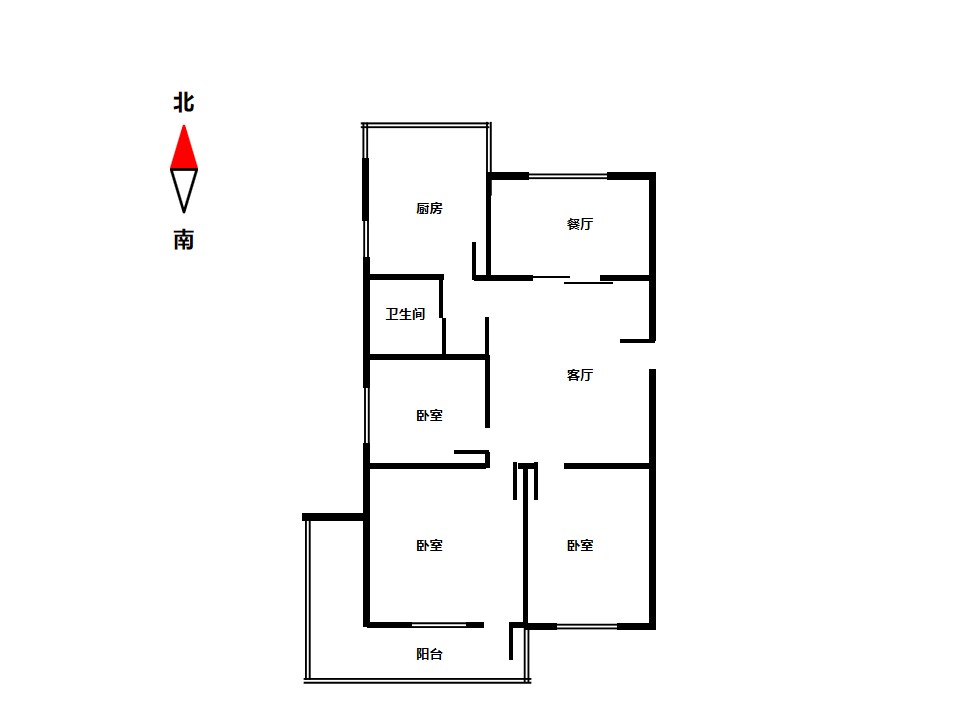 城南小苑 3室1厅1卫 117.1m²