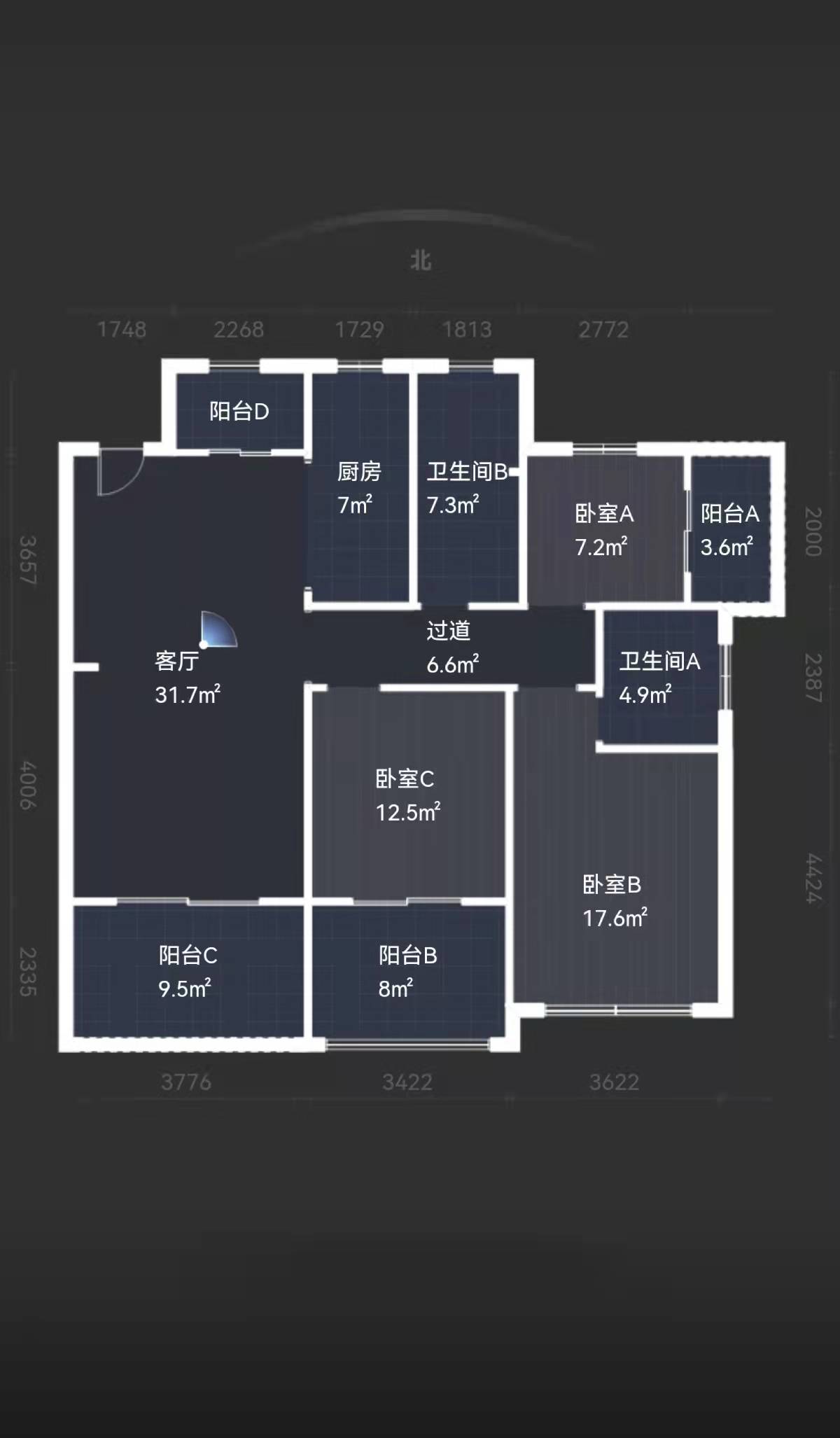 正泰江岸水苑 3室2厅2卫 136m&sup2;
