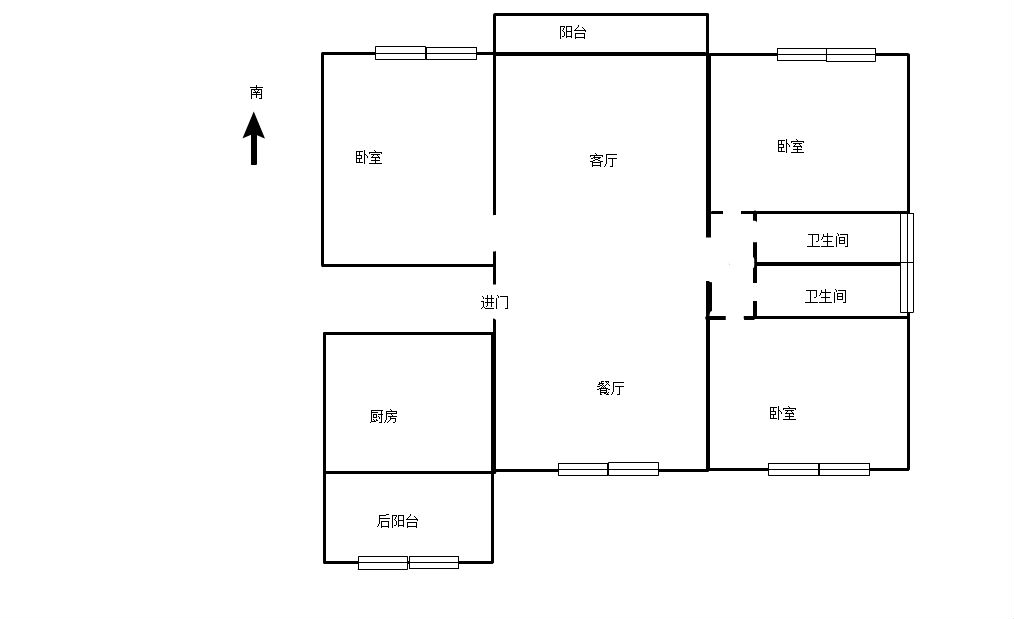 圆融广场公馆 3室2厅2卫 145.00m&sup2;