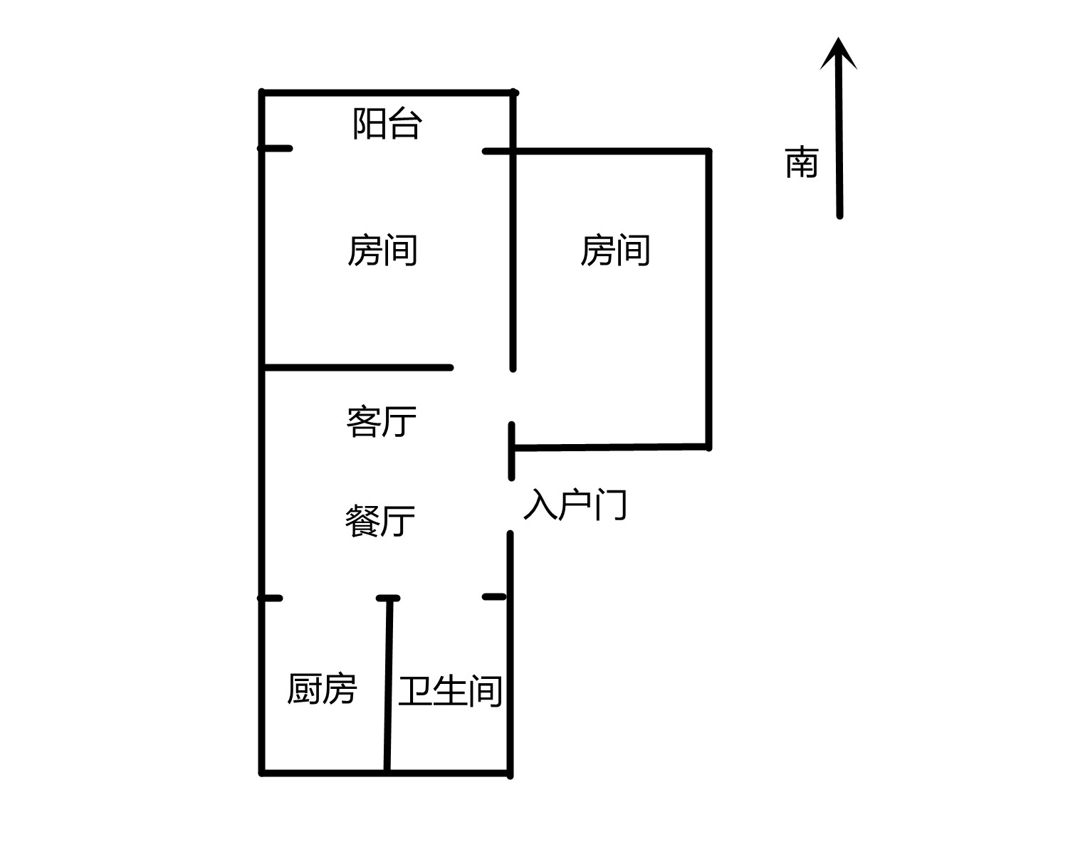 城南东苑 2室1厅1卫 59.6m&sup2;