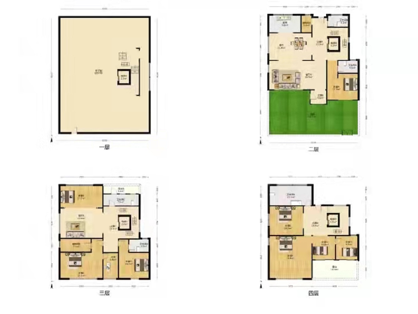城山隐花苑 4室2厅1卫 345.00m&sup2;