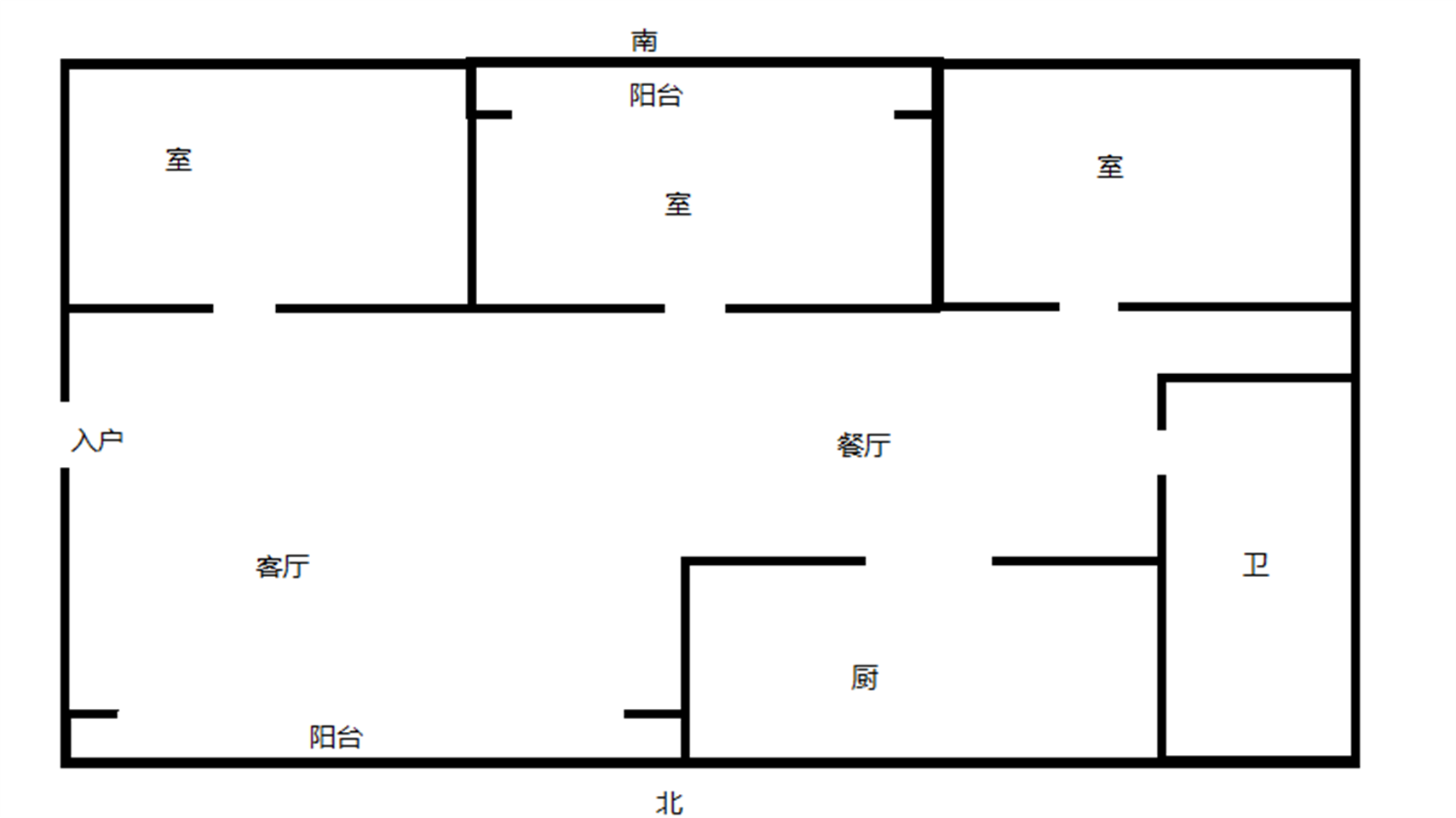 外滩北苑 3室2厅1卫 118m&sup2;