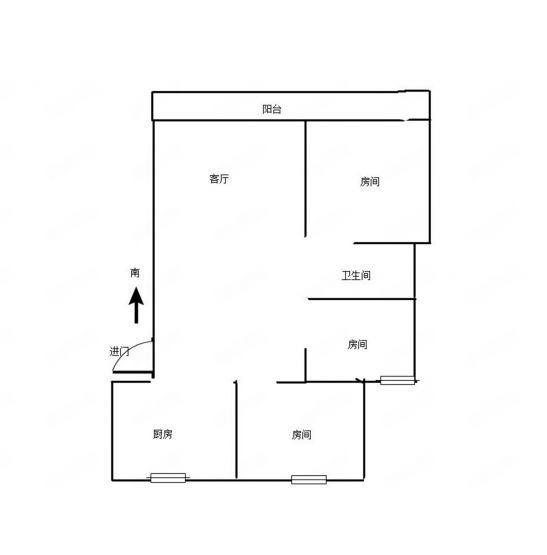 万濠星城 3室2厅1卫 115.33m&sup2;