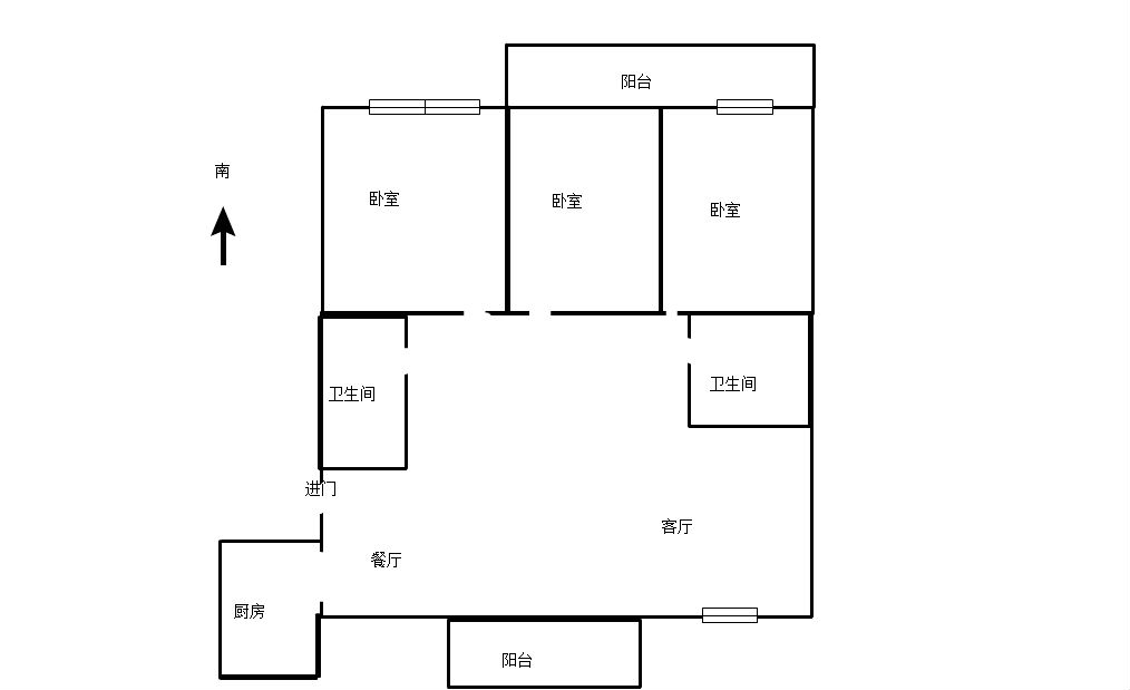 文峰大厦 3室2厅2卫 166m&sup2;
