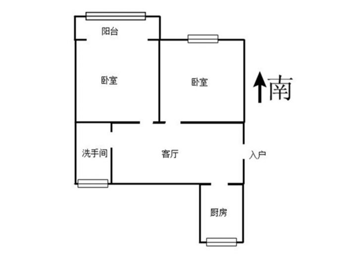 易家桥新村 2室1厅1卫 60m&sup2;