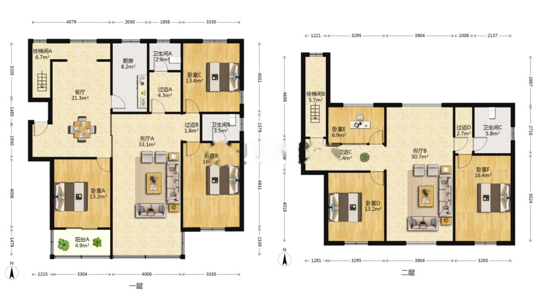 森大蒂花苑北区 5室2厅2卫 150m&sup2;