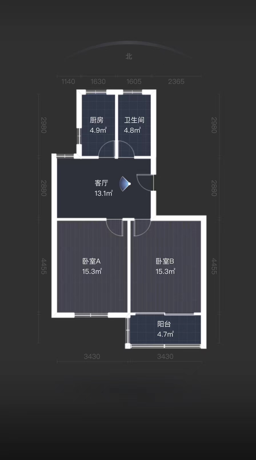 光明南村 3室1厅1卫 71.11m&sup2;