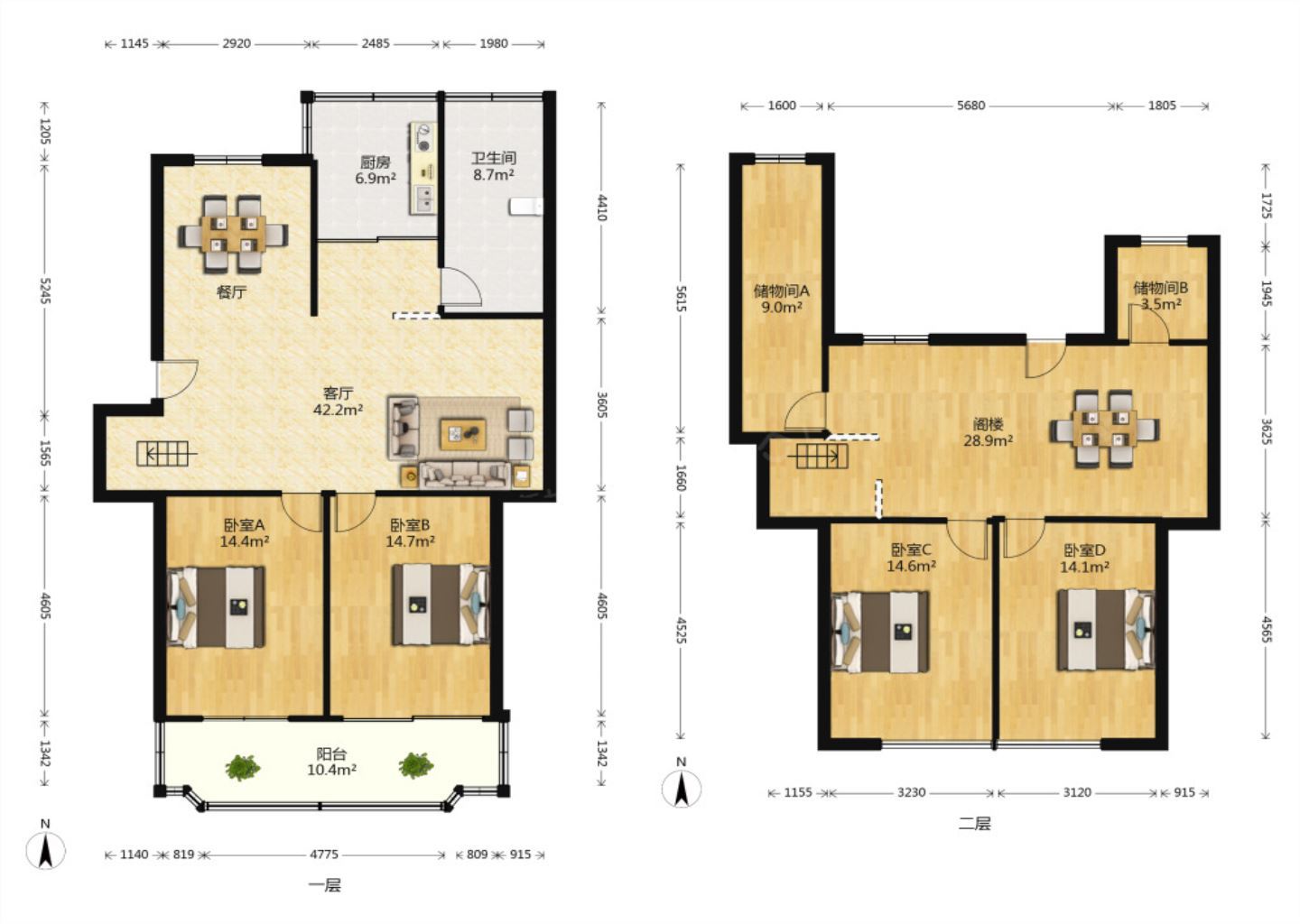 瑞丰花园 4室2厅2卫 160.00m&sup2;