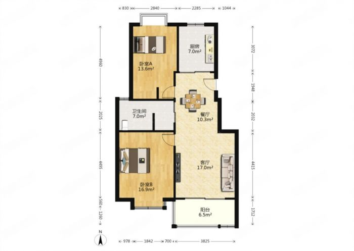 新建路新村（新建花苑） 5室2厅2卫 138m&sup2;