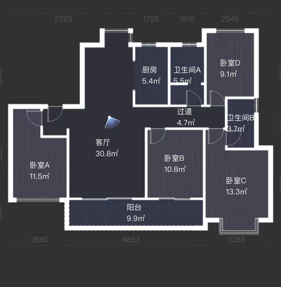 春风南岸西园 4室2厅2卫 136.00m&sup2;