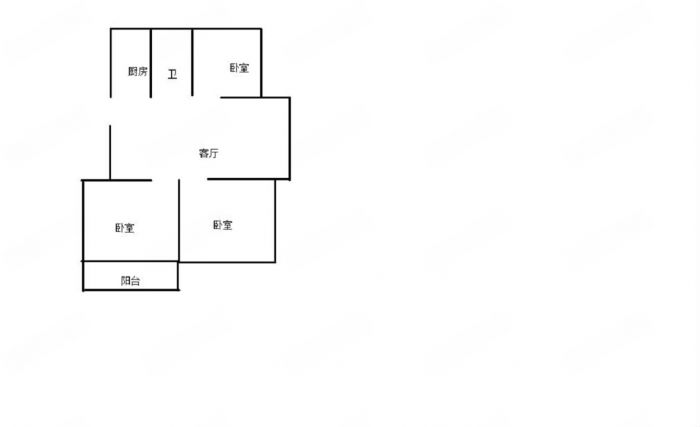 东景新城 3室1厅1卫 116.9m&sup2;