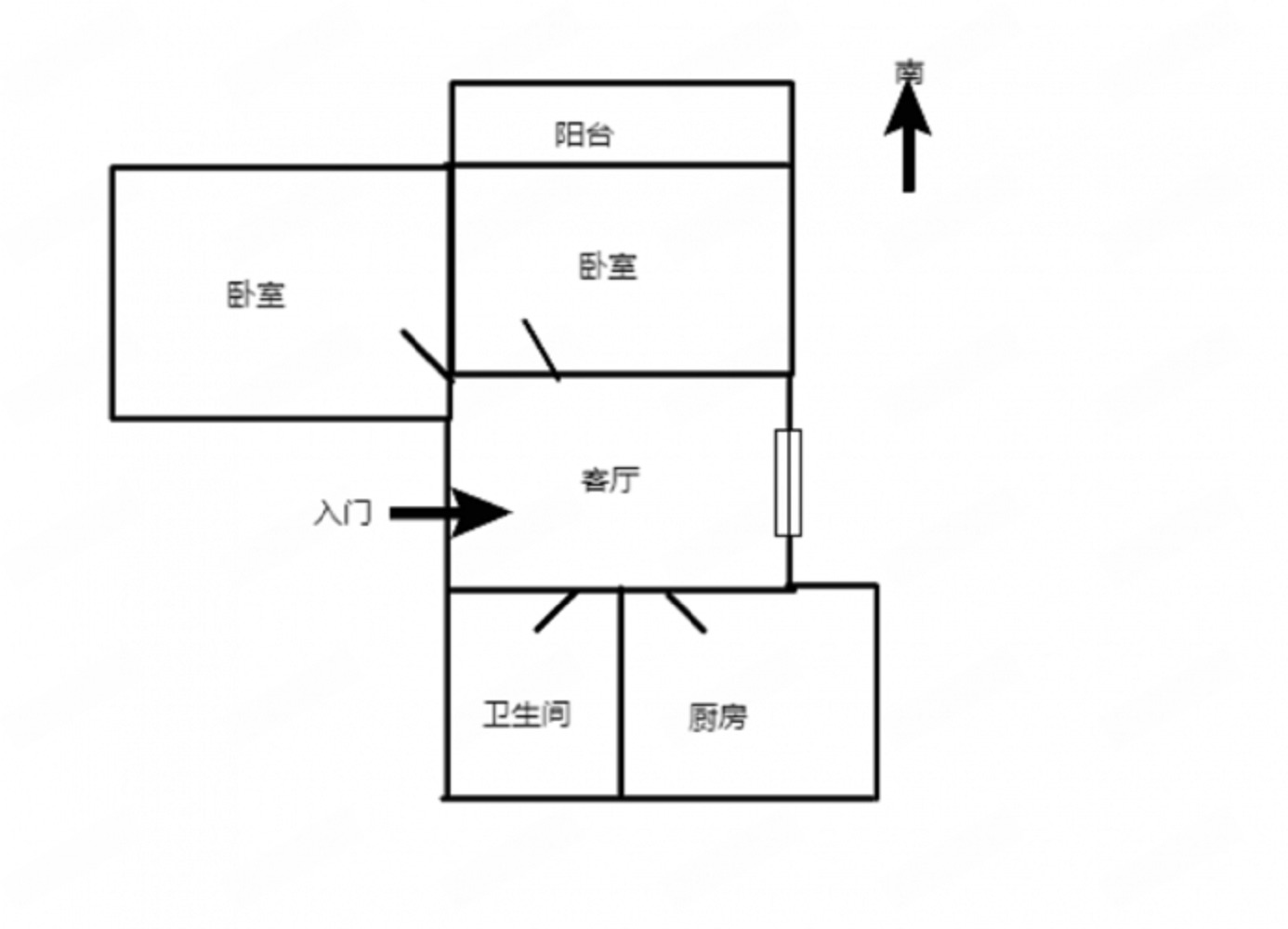 望江楼小区 2室1厅1卫 64m&sup2;
