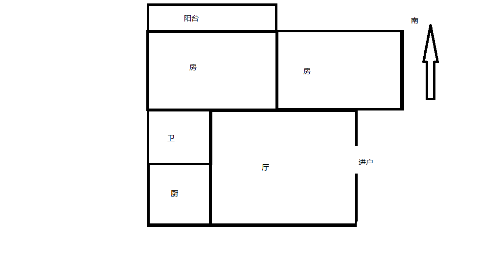 北园新村 2室1厅1卫 70m&sup2;