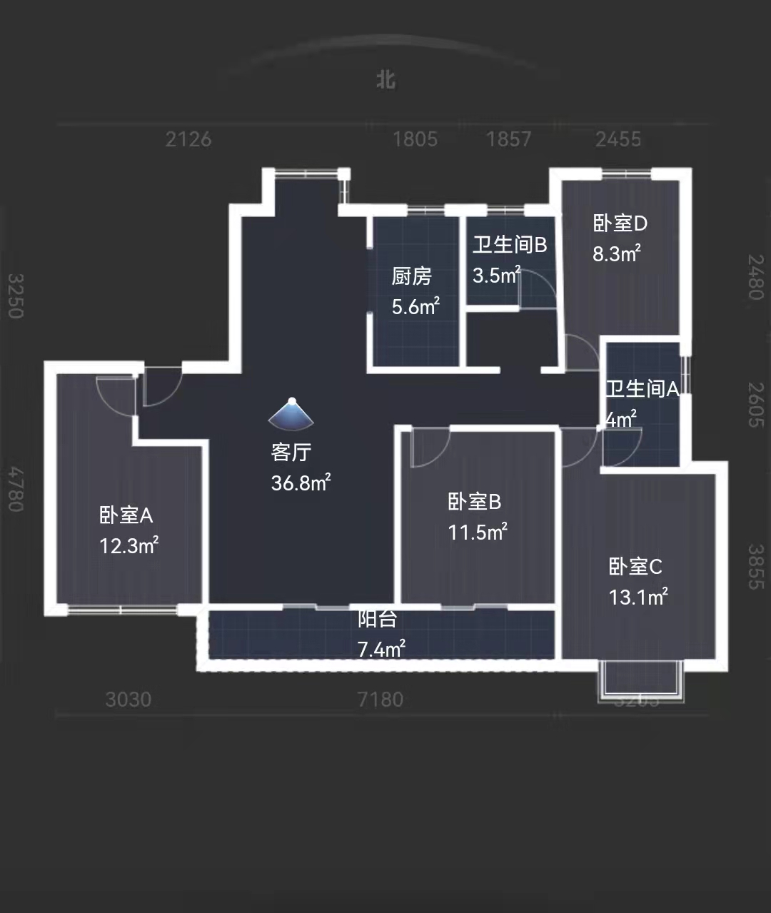 春风南岸东园 4室2厅2卫 122m&sup2;