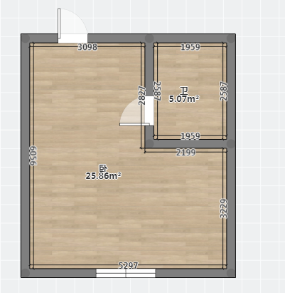 天空之城 1室1厅1卫 40m&sup2;