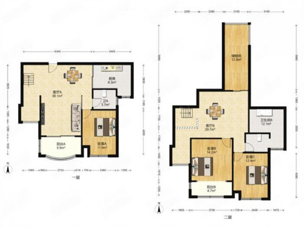 意邦绿墅湾 3室2厅2卫 141m&sup2;