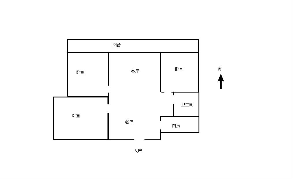 冠城大通棕榈湾 3室2厅1卫 118.13m&sup2;