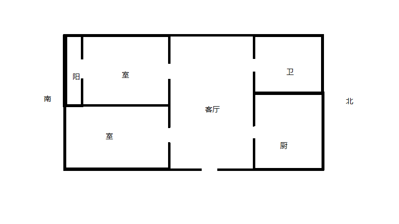 三喜花苑 2室1厅1卫 90m&sup2;