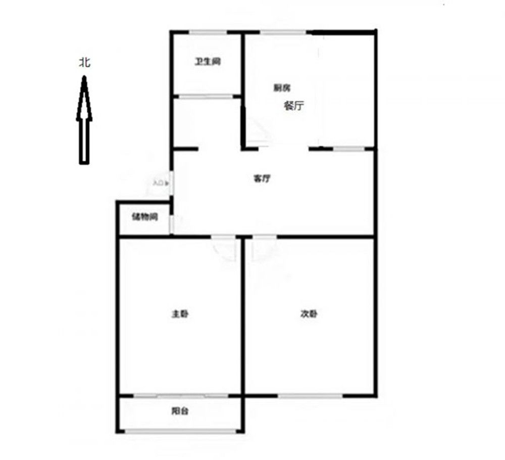 世纪东城 2室2厅1卫 82m&sup2;