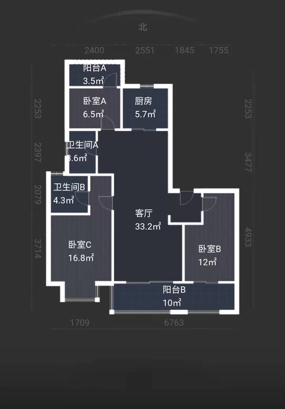云樾河山 3室2厅2卫 118m&sup2;