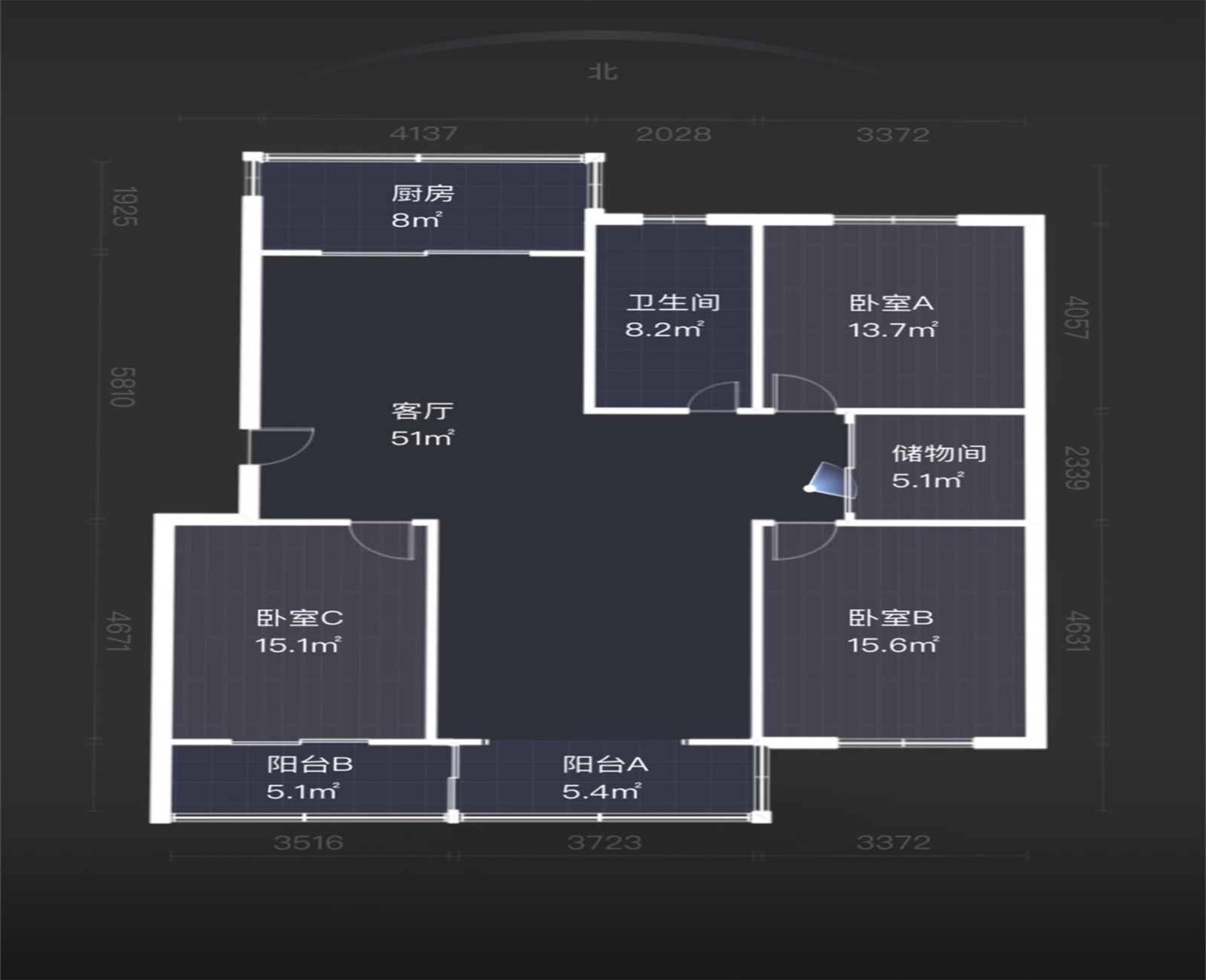 濠南路32号小区 3室2厅2卫 143m&sup2;