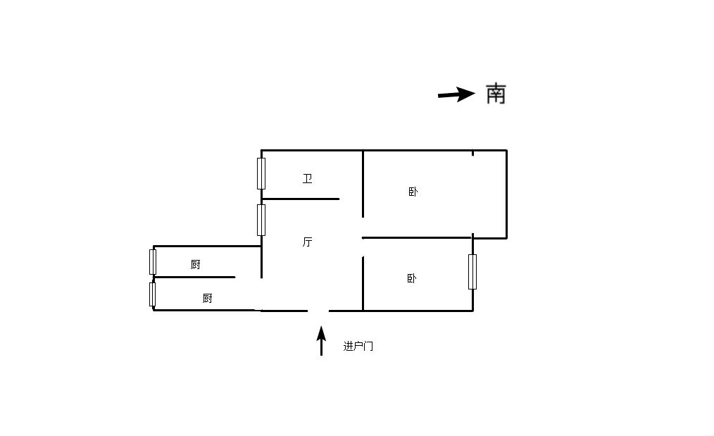 望江楼小区 2室1厅1卫 60m&sup2;