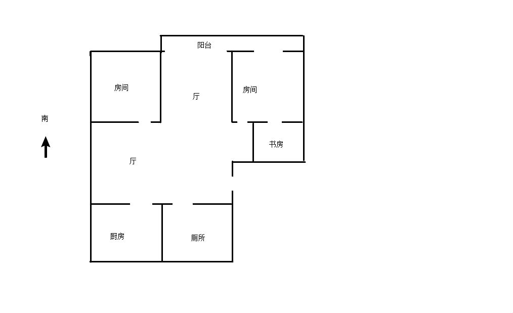 五山公寓 2室2厅1卫 106m&sup2;
