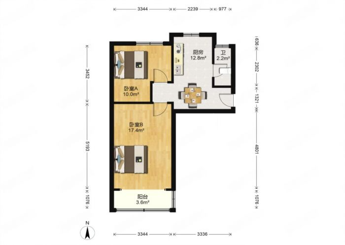 易家桥新村 2室1厅1卫 55.60m&sup2;
