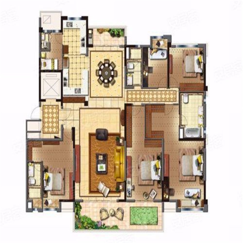 南通碧桂园翡翠华府 4室2厅2卫 266.00m&sup2;