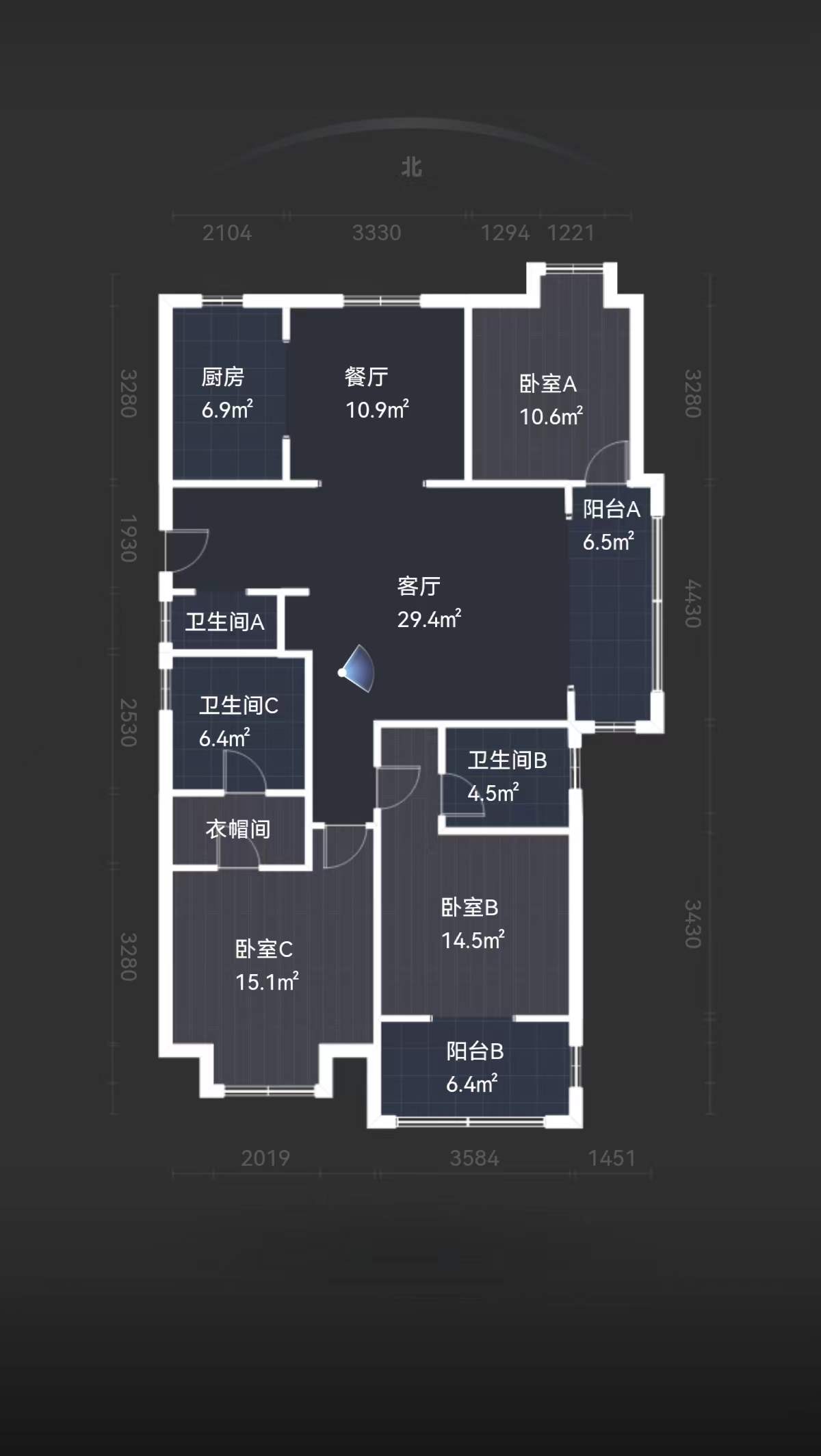 中兴兰溪荟 4室2厅2卫 143m&sup2;